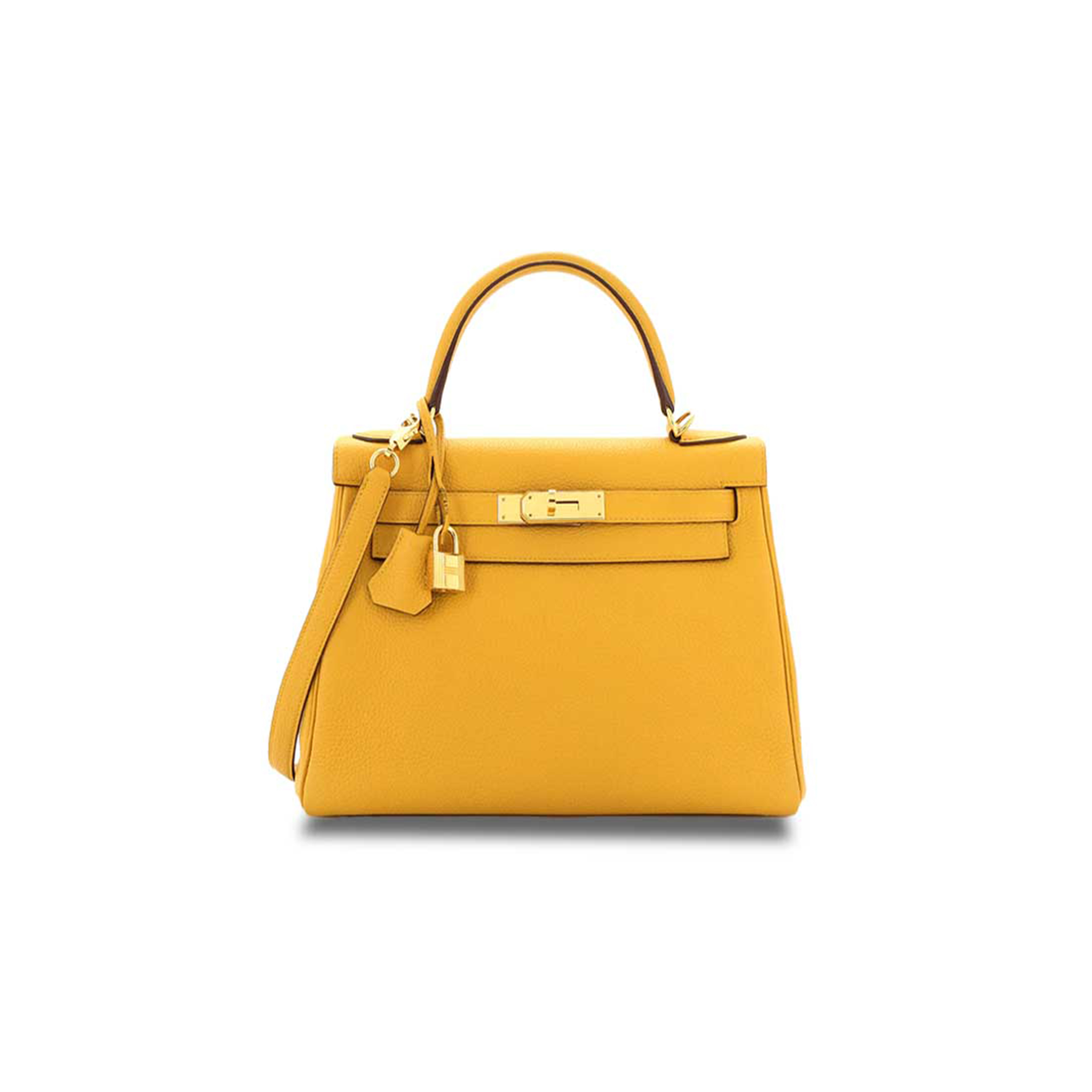 H**mes master kelly 28 amber yellow with gold hardware (28*22*10cm)